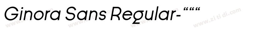 Ginora Sans Regular字体转换